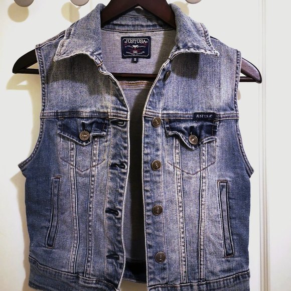 Just USA Denim Vest - Picture 1 of 3